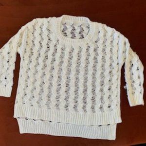 Crochet sweater in cream by Millau